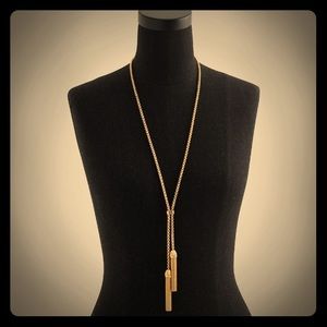J. Crew Gold Tassel Necklace